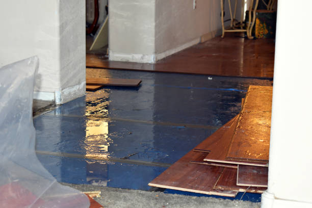 Professional Emergency Water Damage Restoration technician working in Canton, OH
